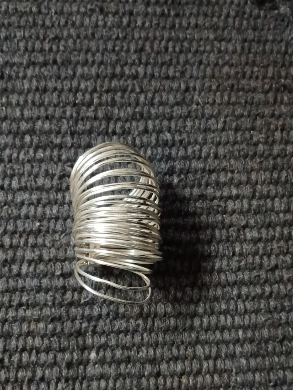 925 Silver Multi-Row Spiral Statement Ring - Women's Fashion Jewelry Sz 8